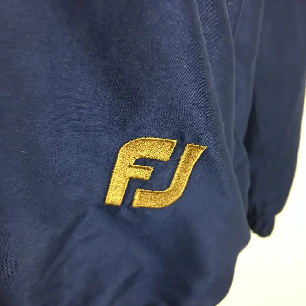 Footjoy Men's Navy V Neck Windbreaker Pull Over XL